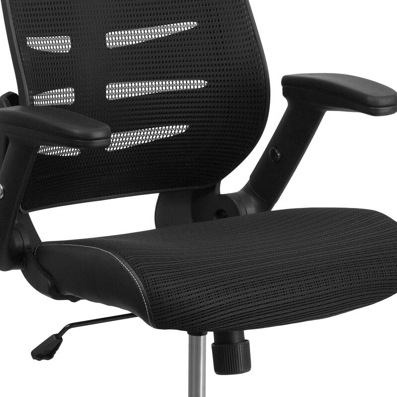 High Back Designer Mesh Swivel Executive Ergonomic Chair with Flip-Up Arms