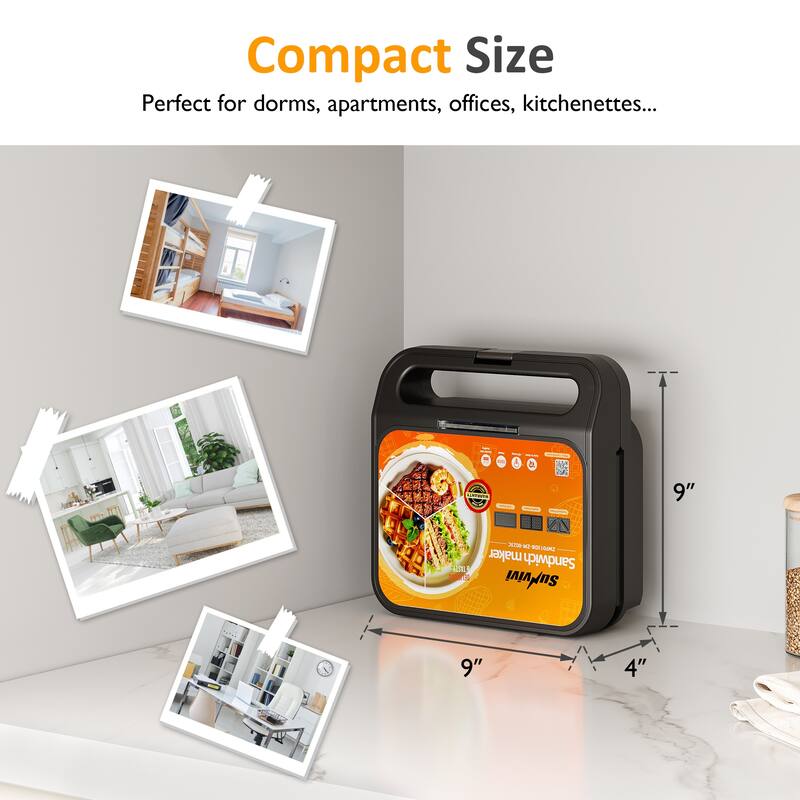 1000W 3 in 1 Sandwich Maker - N/A