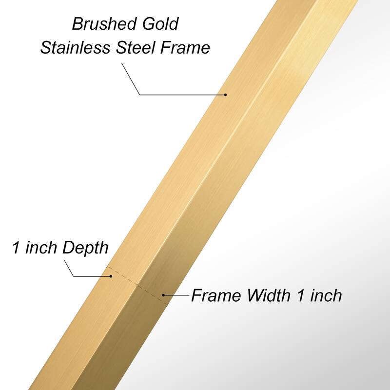 Contempo Stainless Steel Gold Wall Mirror