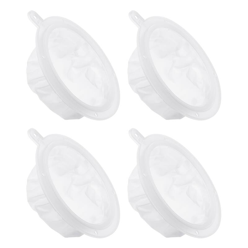 4Pcs 5.4" O.D. 300 Mesh Food Filter Strainer Fine Mesh Filters Strainers White