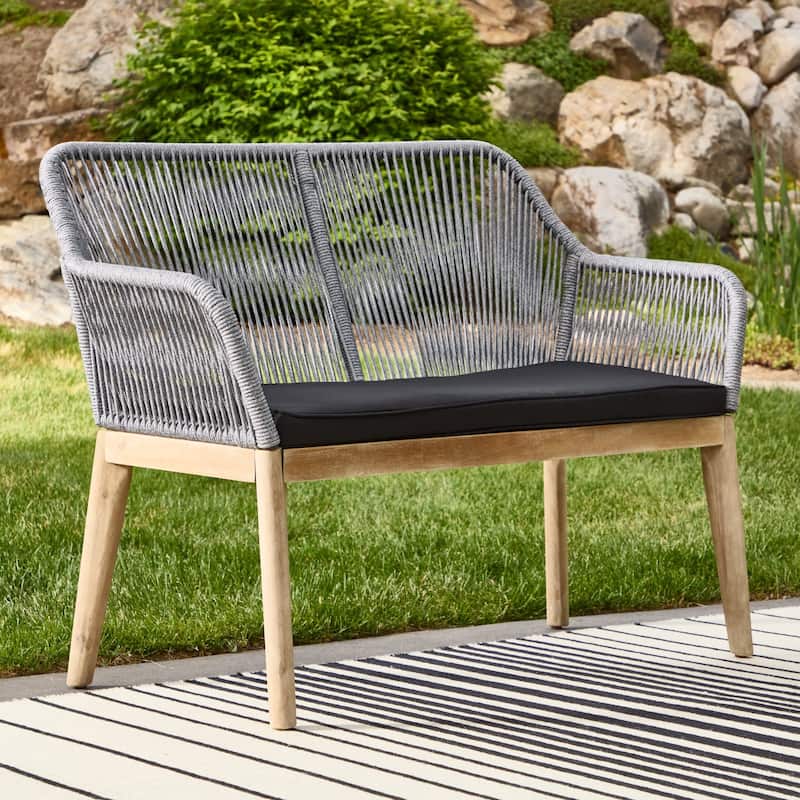 New Heights Huxley Woven Rope Outdoor Loveseat
