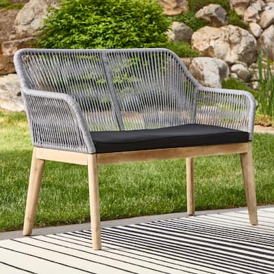 New Heights Huxley Woven Rope Outdoor Loveseat