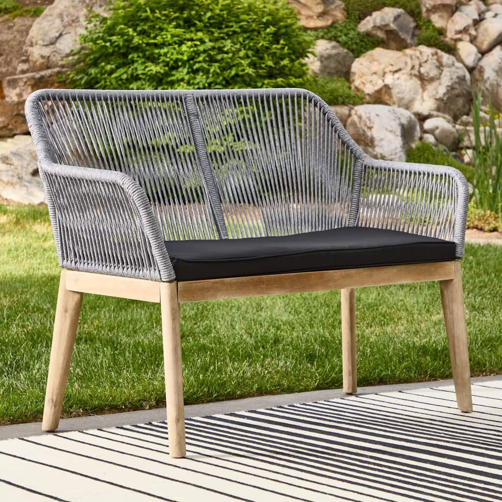 New Heights Huxley Woven Rope Outdoor Loveseat