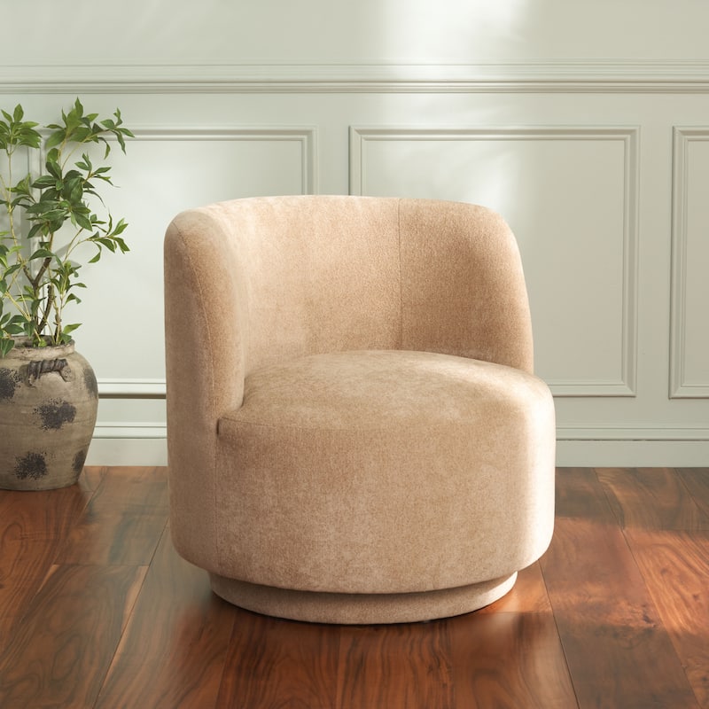 SAFAVIEH Home Hayls Swivel Accent Chair - 29"W x 28"D x 28"H - Tan