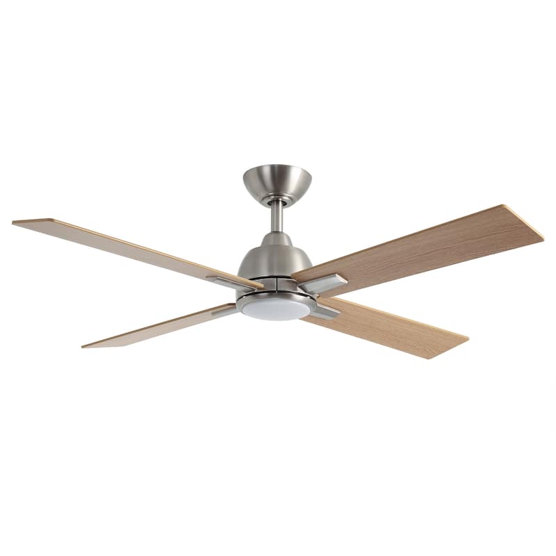 48-inch Gold Plywood Modern Dimmable Ceiling Fan with Light and Remote