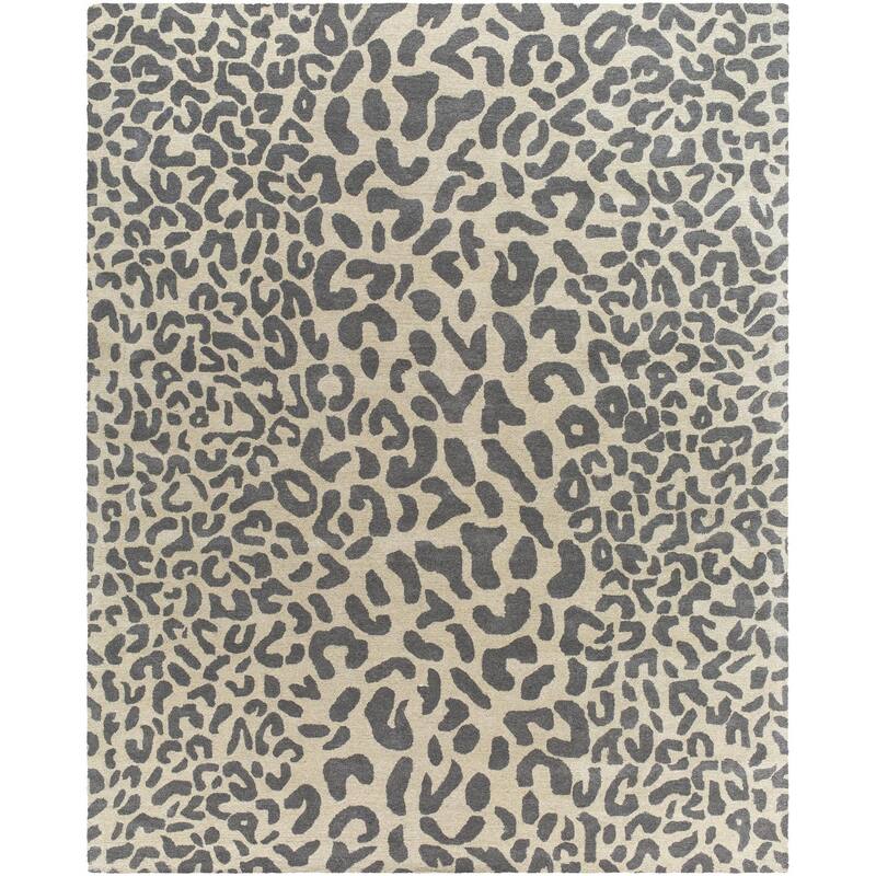 Hand-tufted Jungle Animal Print Wool Area Rug