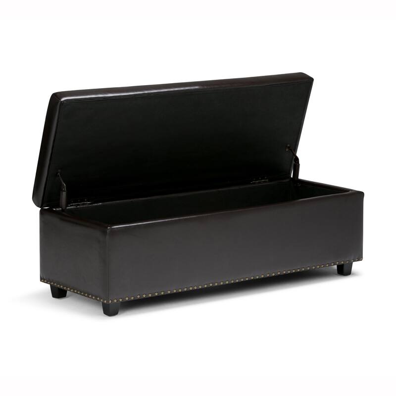 WYNDENHALL Springfield 48 inch Wide Rectangle Storage Ottoman