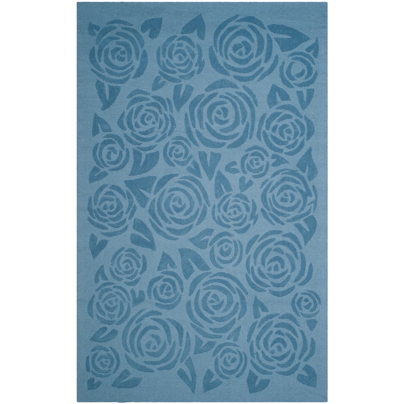 Martha Stewart by SAFAVIEH, Block Print Rose Handmade Wool Area Rug