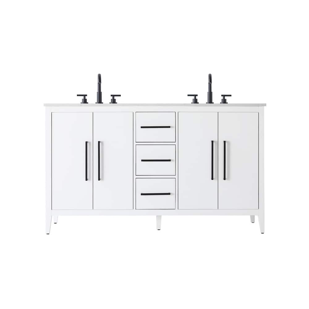 Elegant Lighting VF29360D Millie 60" Free Standing Double Basin Vanity