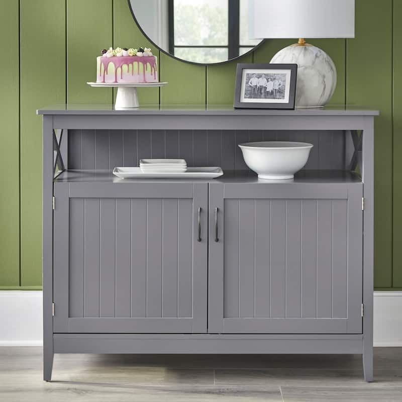 Simple Living Southport 2-Door Buffet/Sideboard - Charcoal Grey