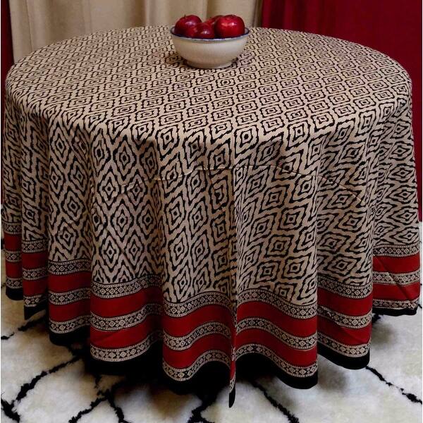 Handmade 100 Cotton Dabu Block Print Tablecloth 90 Handmade 100 Cotton Dabu Block Print Tablecloth 90