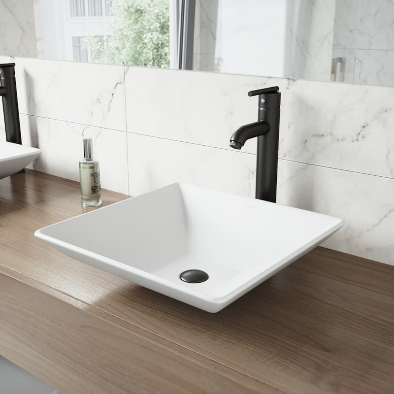 VIGO Seville 13" H Single Handle Single Hole Bathroom Vessel Faucet