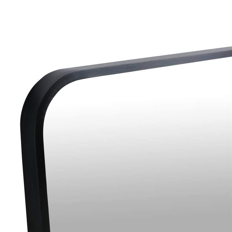 24 x 32 Inch Black Aluminum Frame Bathroom Mirror