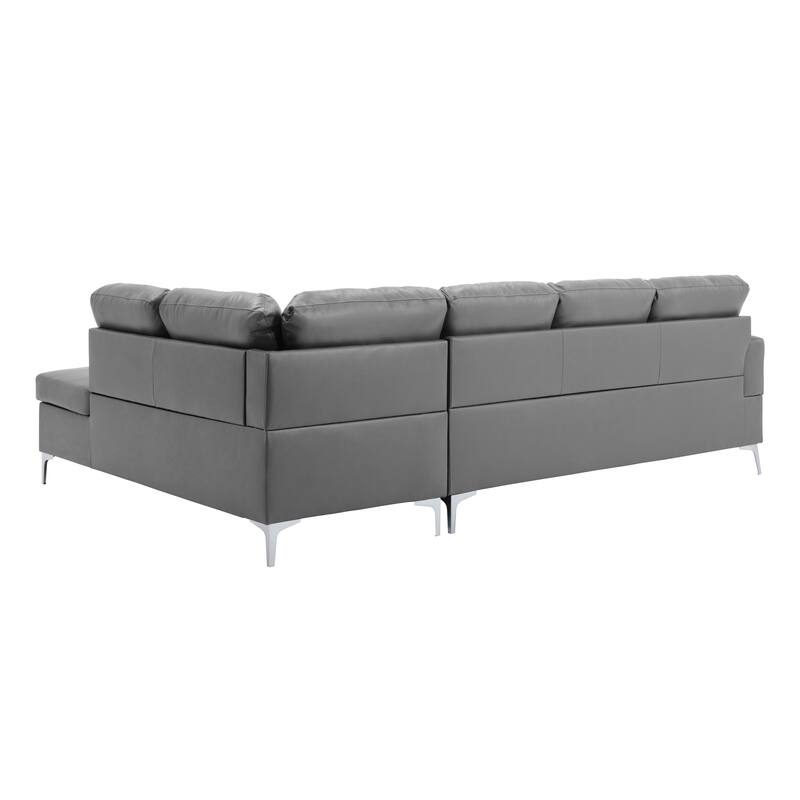 MCCafferty Faux Leather Sectional Sofa