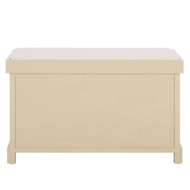 SAFAVIEH Euphemia Brown Woven Storage Basket Bench - 33.5" x 16.1" x 19.9" - 34"W x 16"D x 20"H