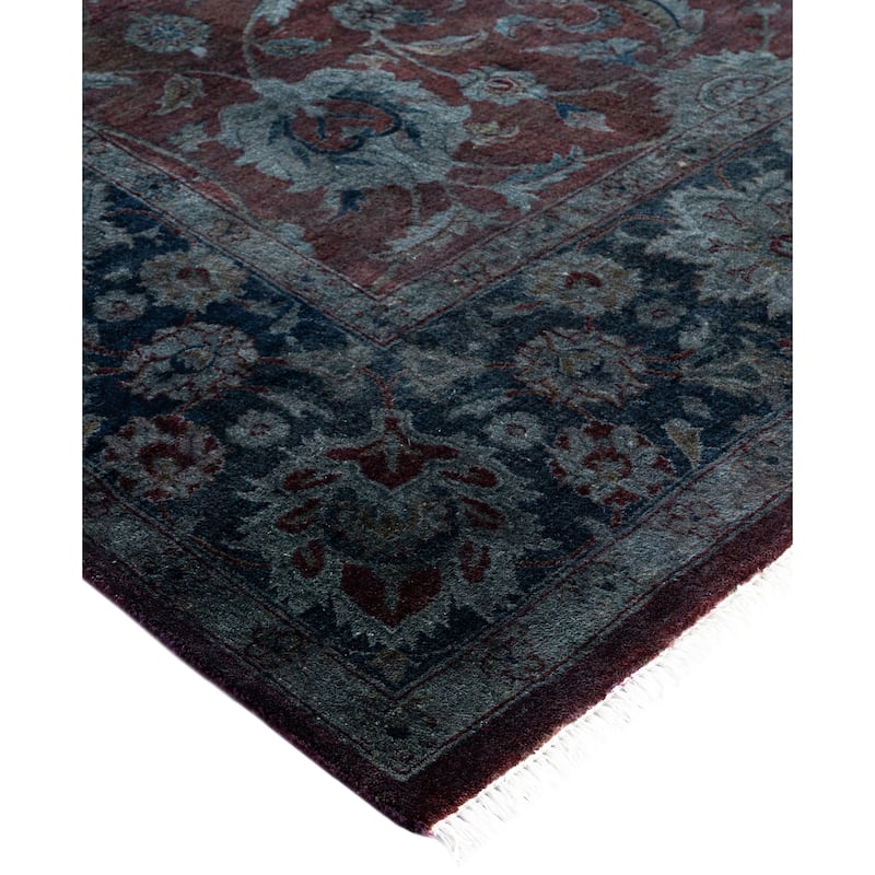 Overdyed One-of-a-Kind Hand-Knotted Area Rug - Gray - 6' 0" x 9' 0"