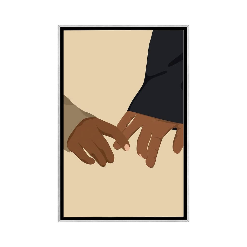 iCanvas "Holding Hands" by Tysee Ciage Framed