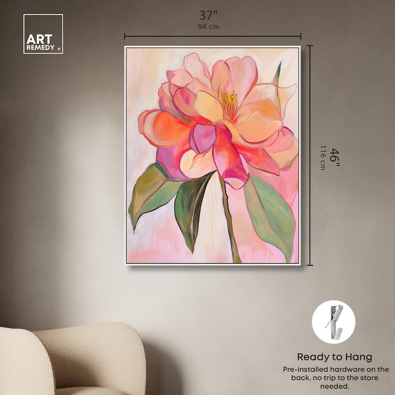 Softly Unfurling II Canvas by Art Remedy