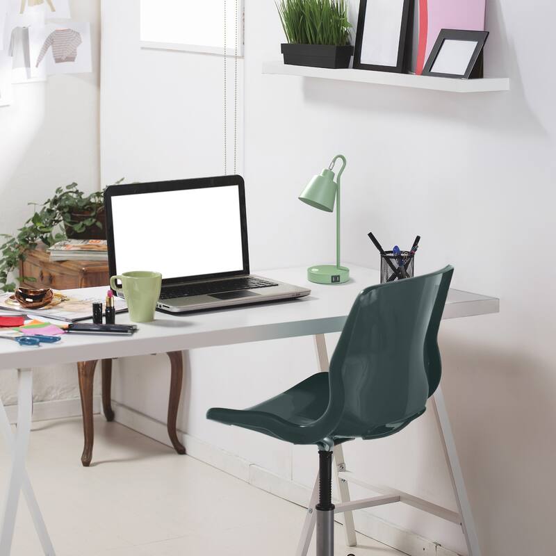 Looped Desk Lamp with Adjustable Shade - 16" - Sage Green