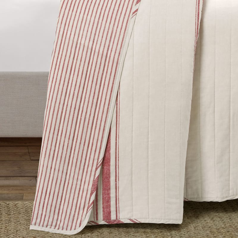 Lush Decor Farmhouse Stripe 3 Piece Quilt Set