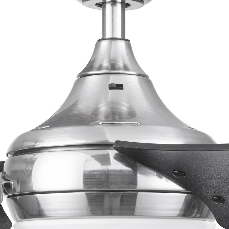 52" Honeywell Neyo Brushed Nickel Contemporary Indoor LED Ceiling Fan with Light, Remote Control