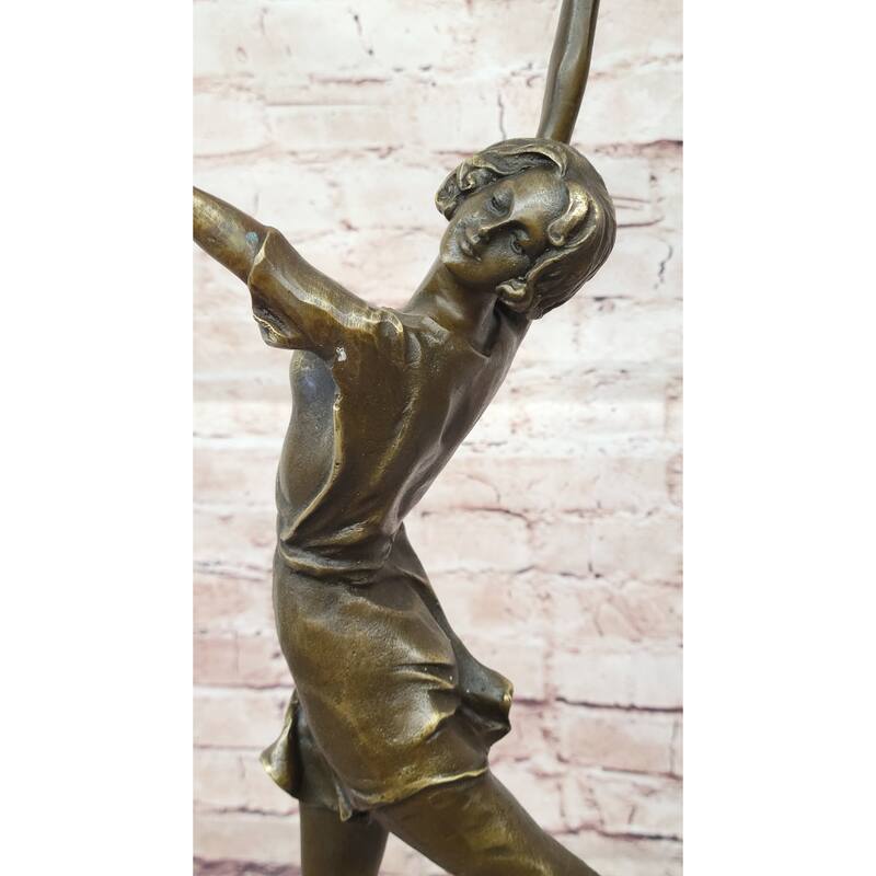 Handmade Bronze Dancer Statue High Kicker By Bruno Zach Figurine Figure Art Deco