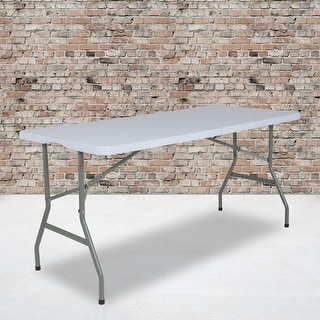 4.97-Foot Bi-Fold Plastic Folding Table with Handle - Event Table