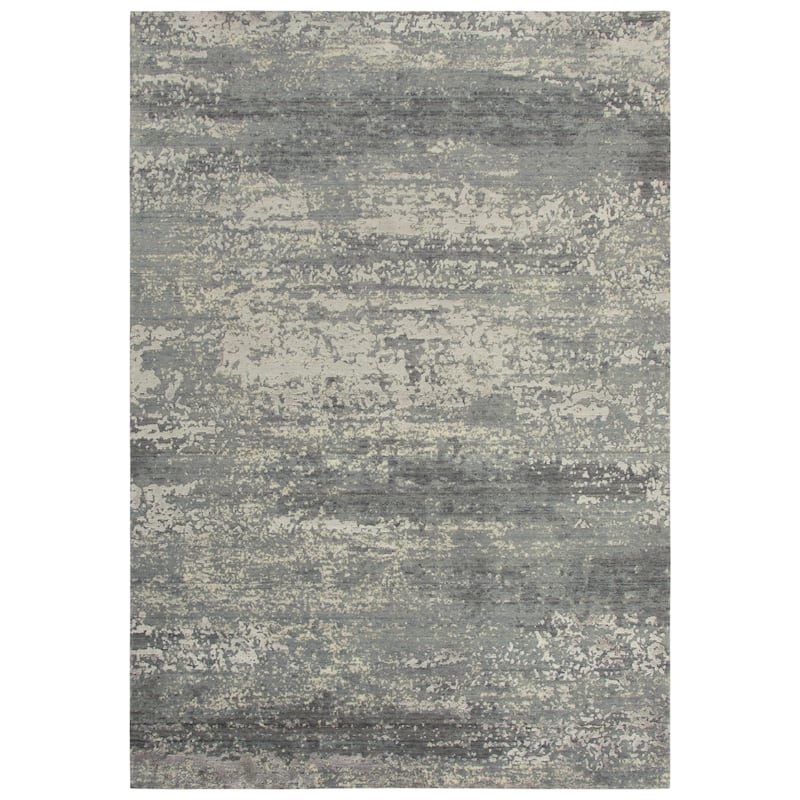 Alora Decor Radiant Abstract Wool Blend Rug - 8' x 10' - Dark Grey