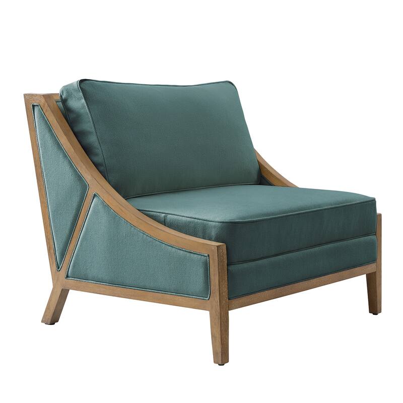 Kim Farmhouse Armchair with Solid Wood Legs