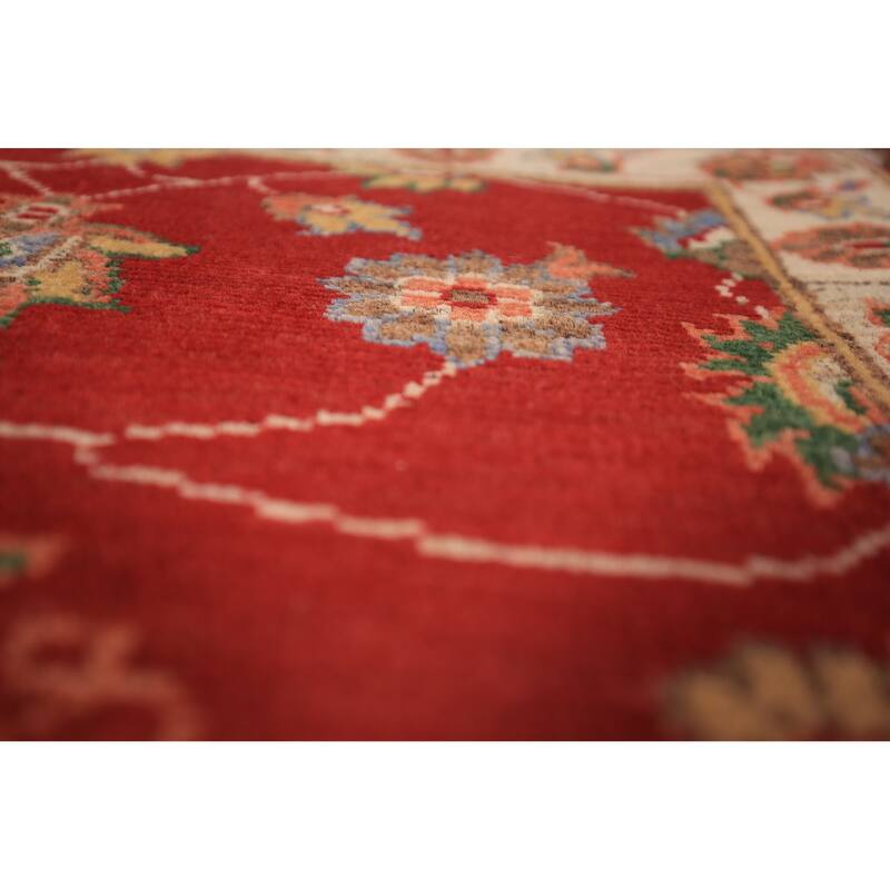 Floral Kazak Foyer Rug Handmade Red Oriental Wool Carpet - 2'0" x 3'0"