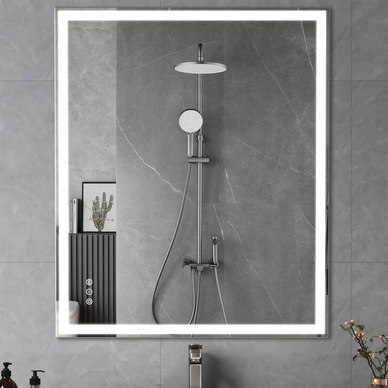 30" x 36" Smart LED Bathroom Wall Mirror with Memory,Anti-Fog Switch