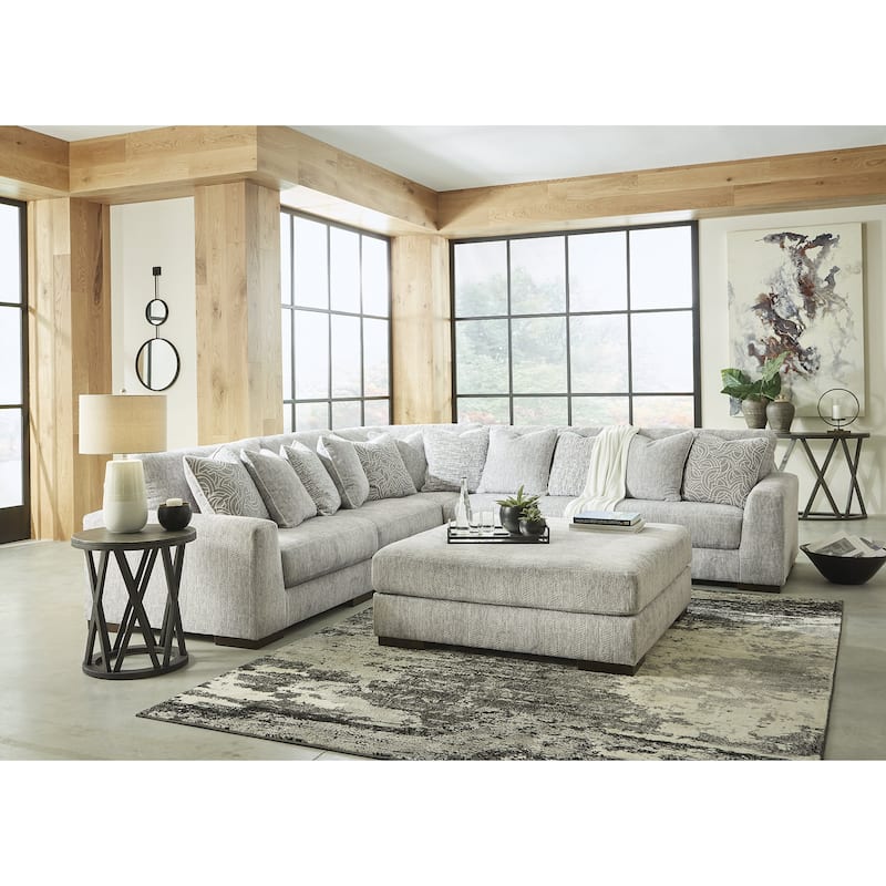 Signature Design by Ashley Regent Park Pewter 6-Piece Upholstery Package - 132" W x 132" D x 39" H - Pewter - Symmetrical