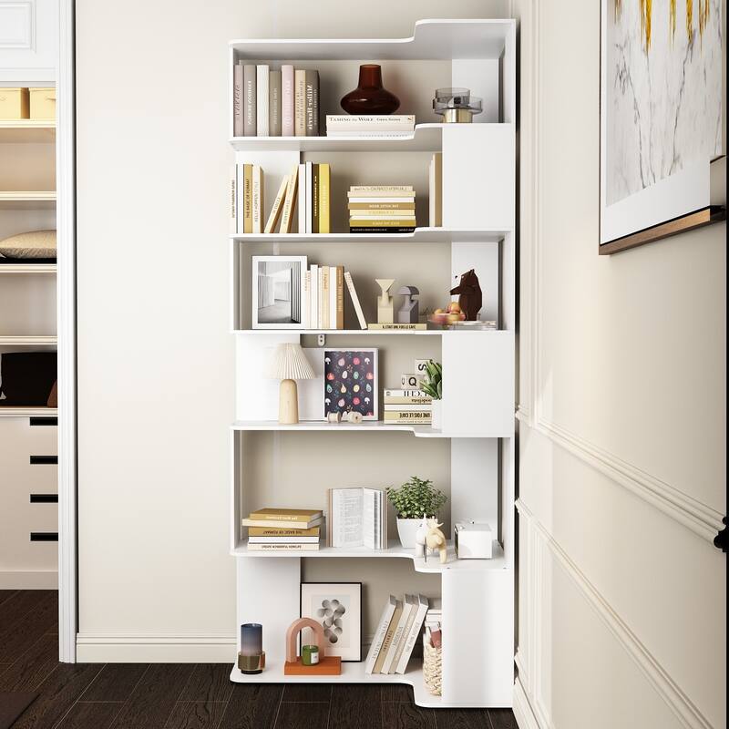 Buffet Display Cabinet Bookshelf Bookcase 81.9 Inches Tall Bookshelf