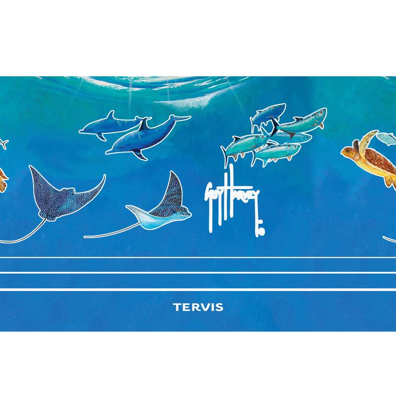 Tervis Traveler Guy Harvey Ocean Scene Triple Walled Insulated Tumbler Travel 30oz, Stainless Steel