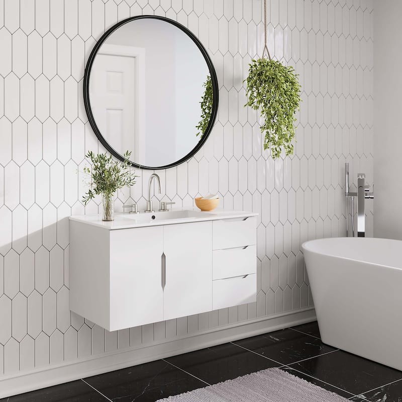 Vitality 36" Bathroom Vanity - White White