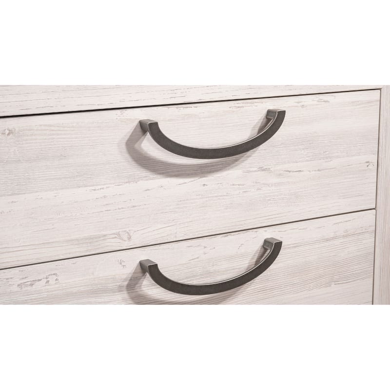 1pc Nightstand 2- Drawers Storage Bedroom Furniture Solid Wood