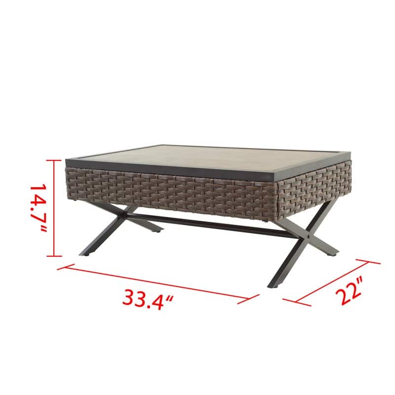 Patio Festival Outdoor X-Leg Col. Coffee Table