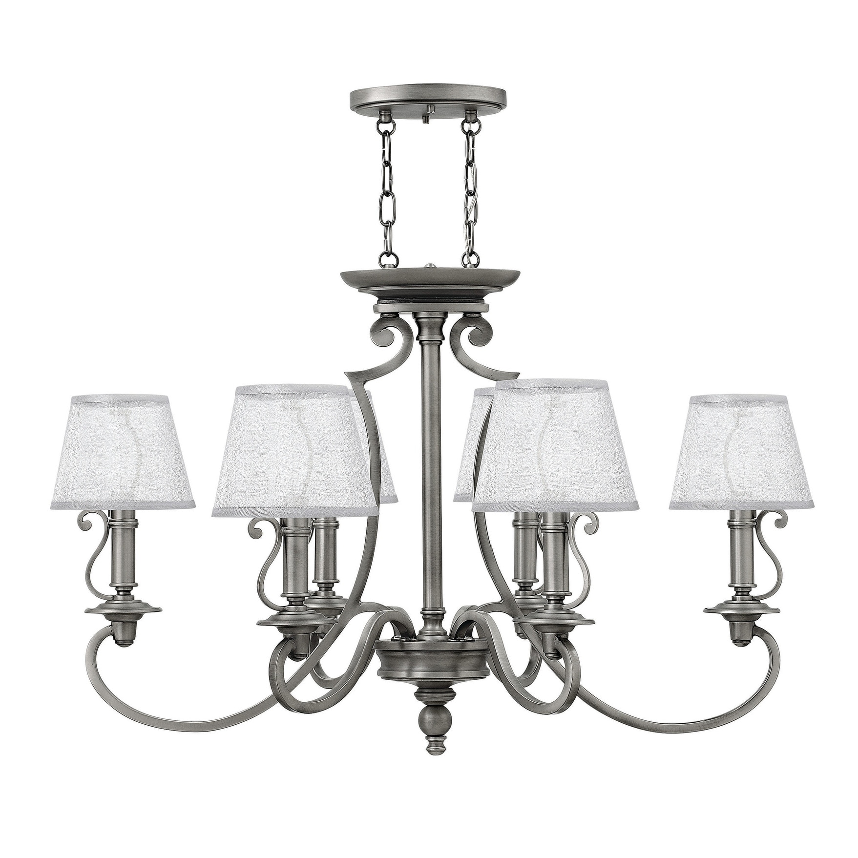 Hinkley Lighting 4245 6 Light 34 Width 1 Tier Candle Style Hinkley Lighting 4245 6 Light 34