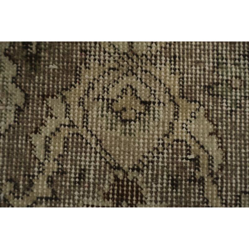 Hand Knotted Oriental 100% Wool Carpet Transitional Floral Beige & Ivories Anatolian Area Rug - 9' 0'' X 5' 3''