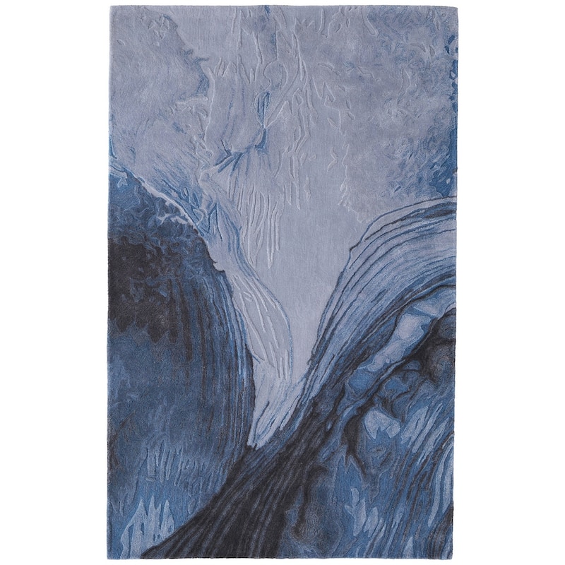 HomeRoots Abstract Coastal Rectangle Area Rug
