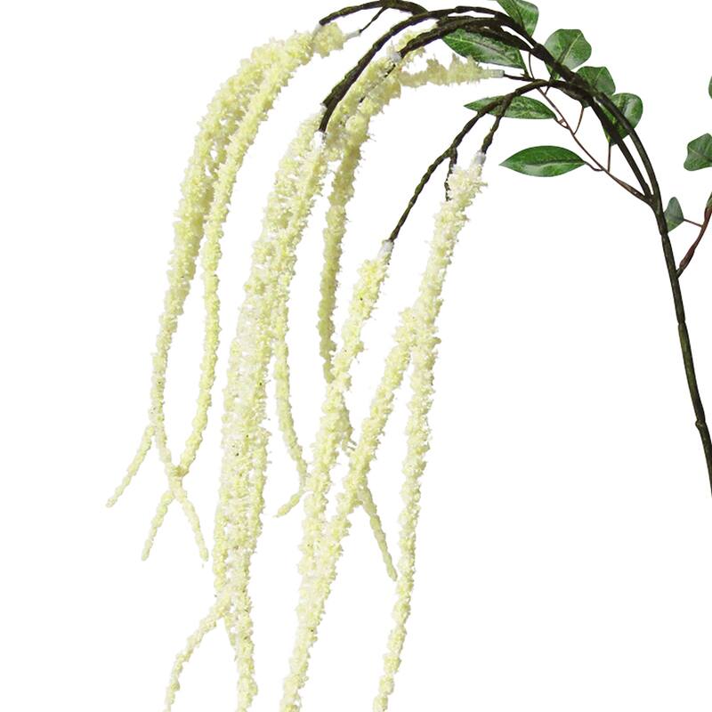 Set of 4 Cream Artificial Hanging Amaranthus Flower Stem Spray 37.5in - 37.5" L x 6" W x 1" DP
