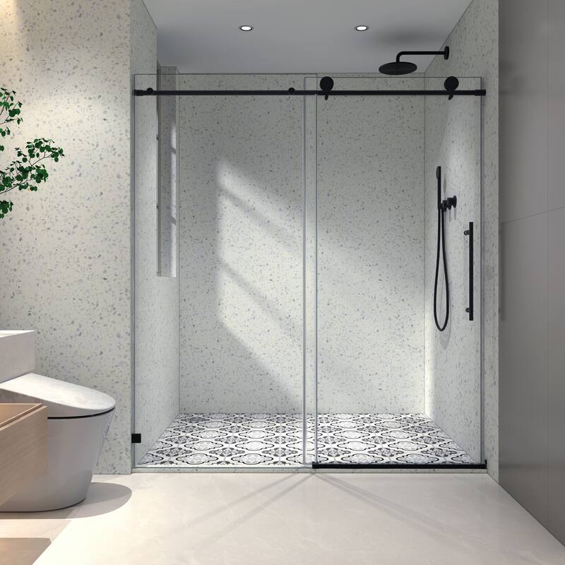 Frameless one fixed and one shifted Shower Door