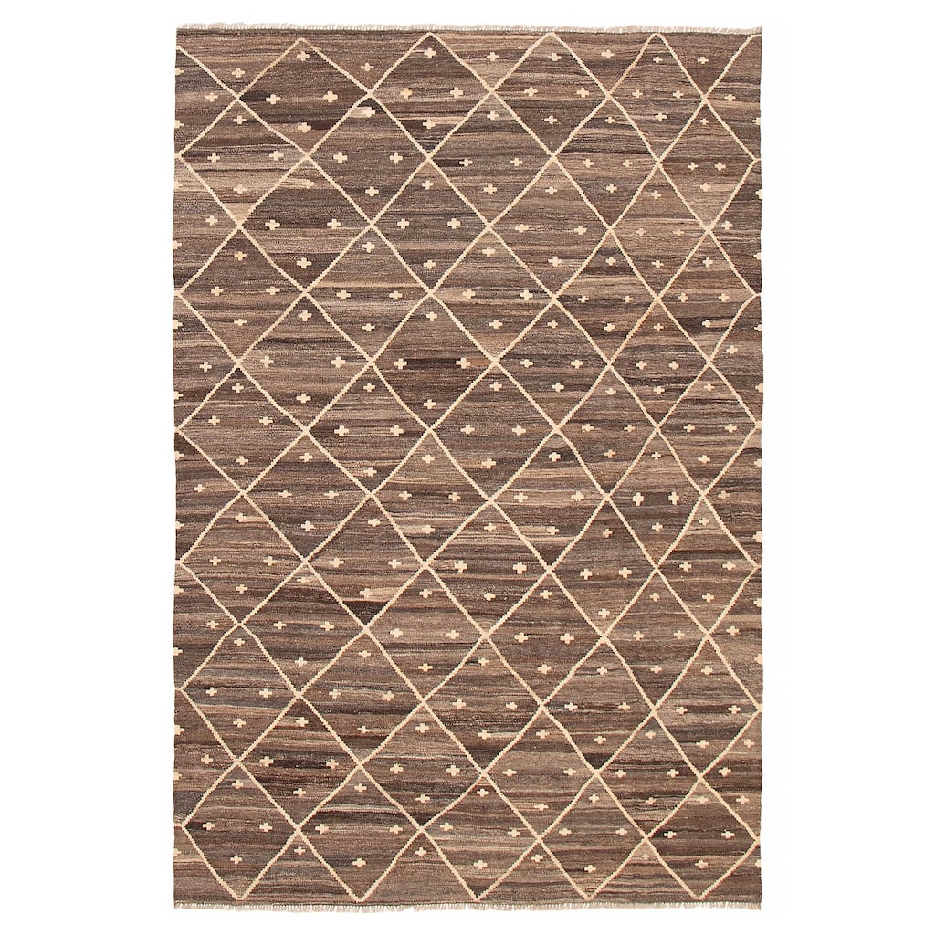 Sivas Brown Kilim 6'8" x 10'0" - 6'8 x 10'0