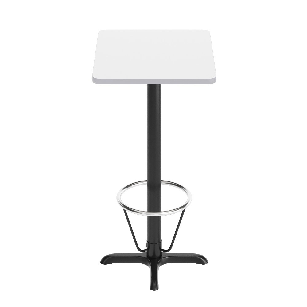 24'' x 30'' Rectangular Table Top with 22'' x 22'' Bar Height