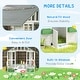 preview thumbnail 5 of 6, Outsunny Kids Wooden Playhouse, Outdoor Garden Games Cottage, with Working Door, Windows, Flowers Pot Holder, 47" x 38" x 54"
