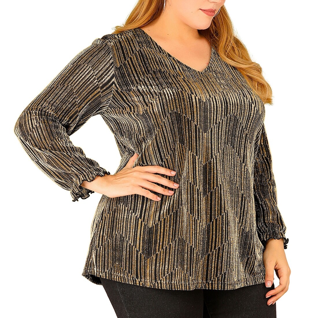 formal sequin tops plus size