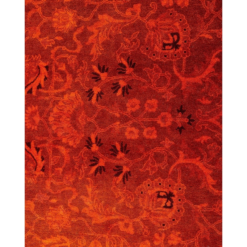 Contemporary Overdyed Wool Hand Knotted Area Rug - 8' 2" x 10' 5"