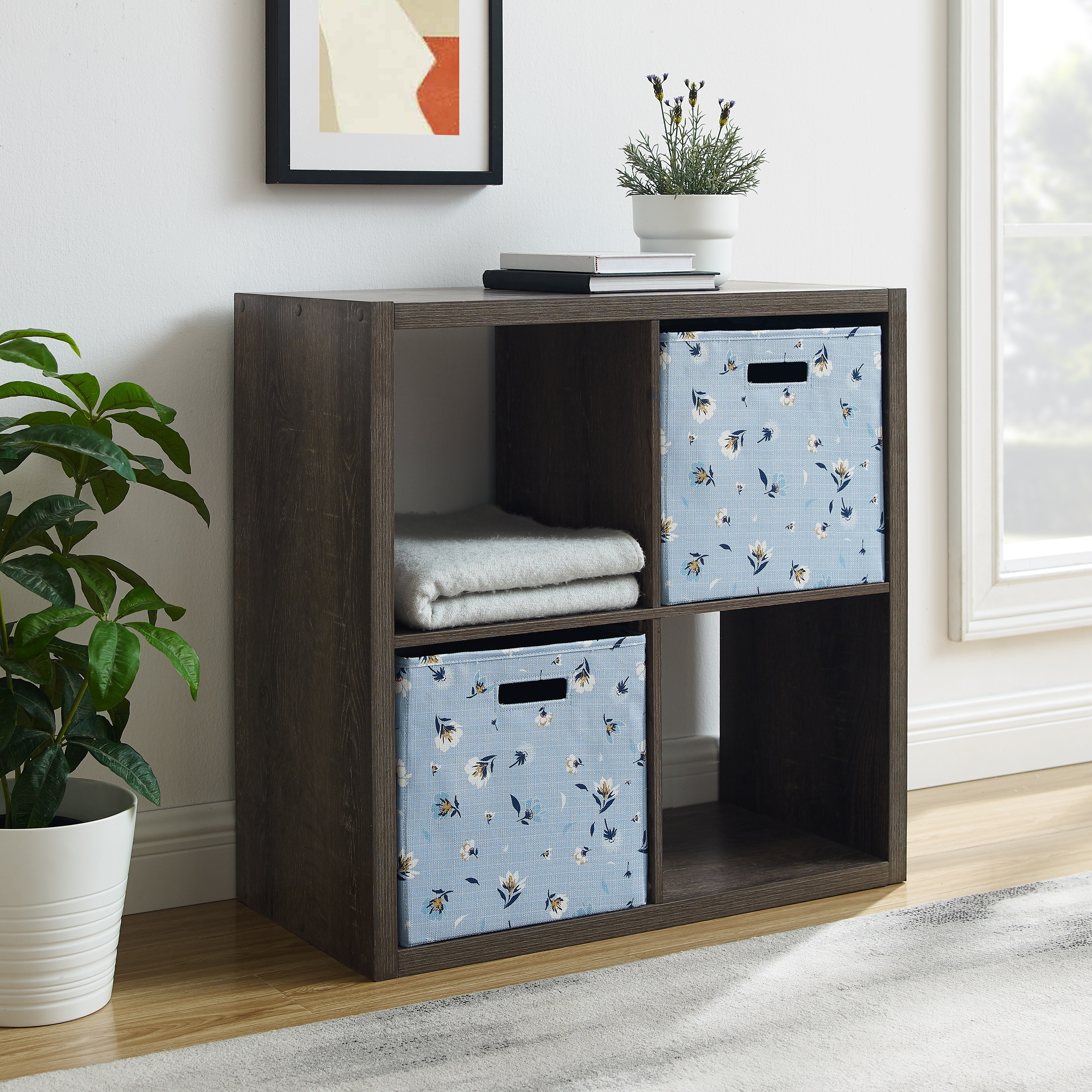Linon Alaric Four Cube Storage Cabinet
