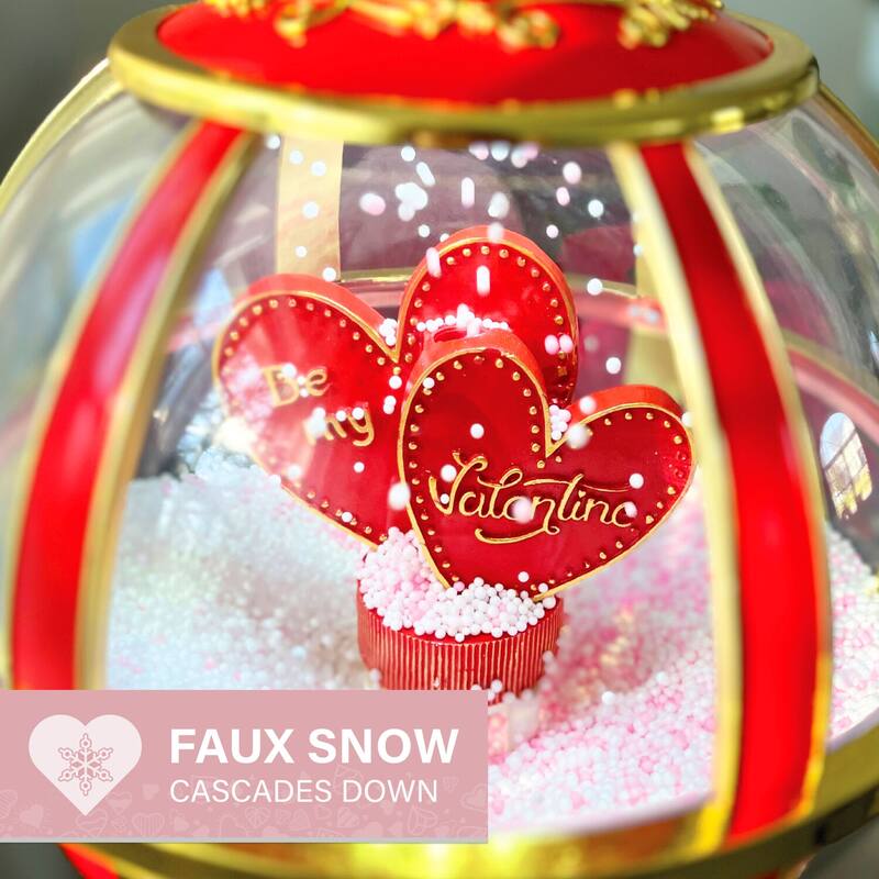 Fraser Hill Farm 23-In. Musical Snowy Tabletop Valentine's Day Lantern