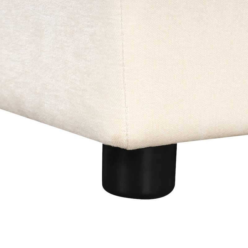 Christopher Knight Home - 87.4" L-Shaped Sectional Sofa with Reversible Armrests and Integrated Chaise Lounge